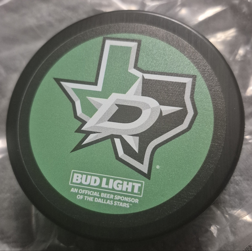 Bud Light Dallas Stars Official Hockey Puck